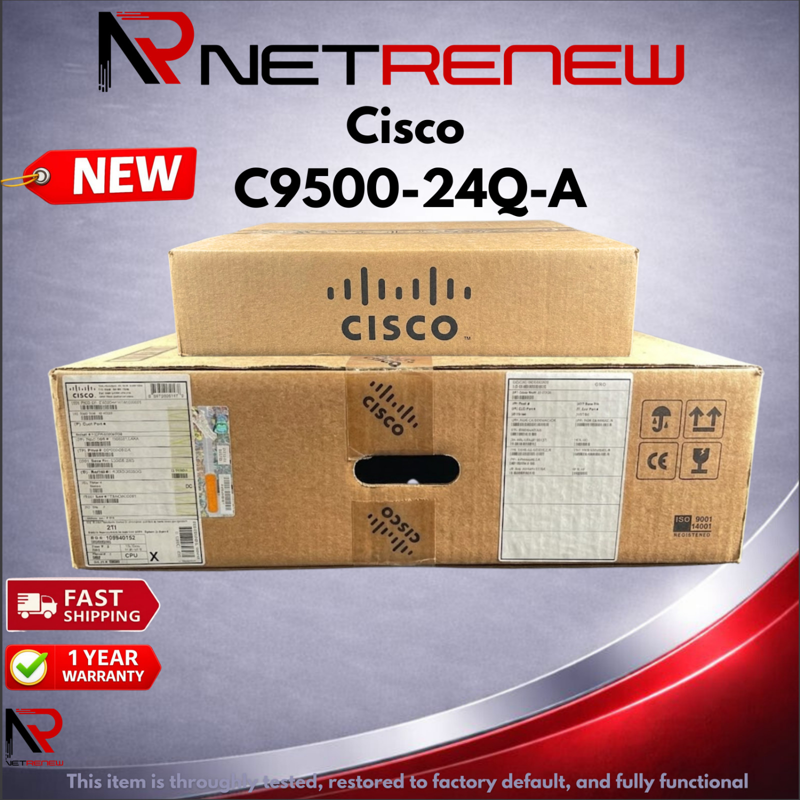 **NEW** Cisco 9500 Catalyst  C9500-24Q-A 24 Port 24x40Gbe  QSFP+ Switch