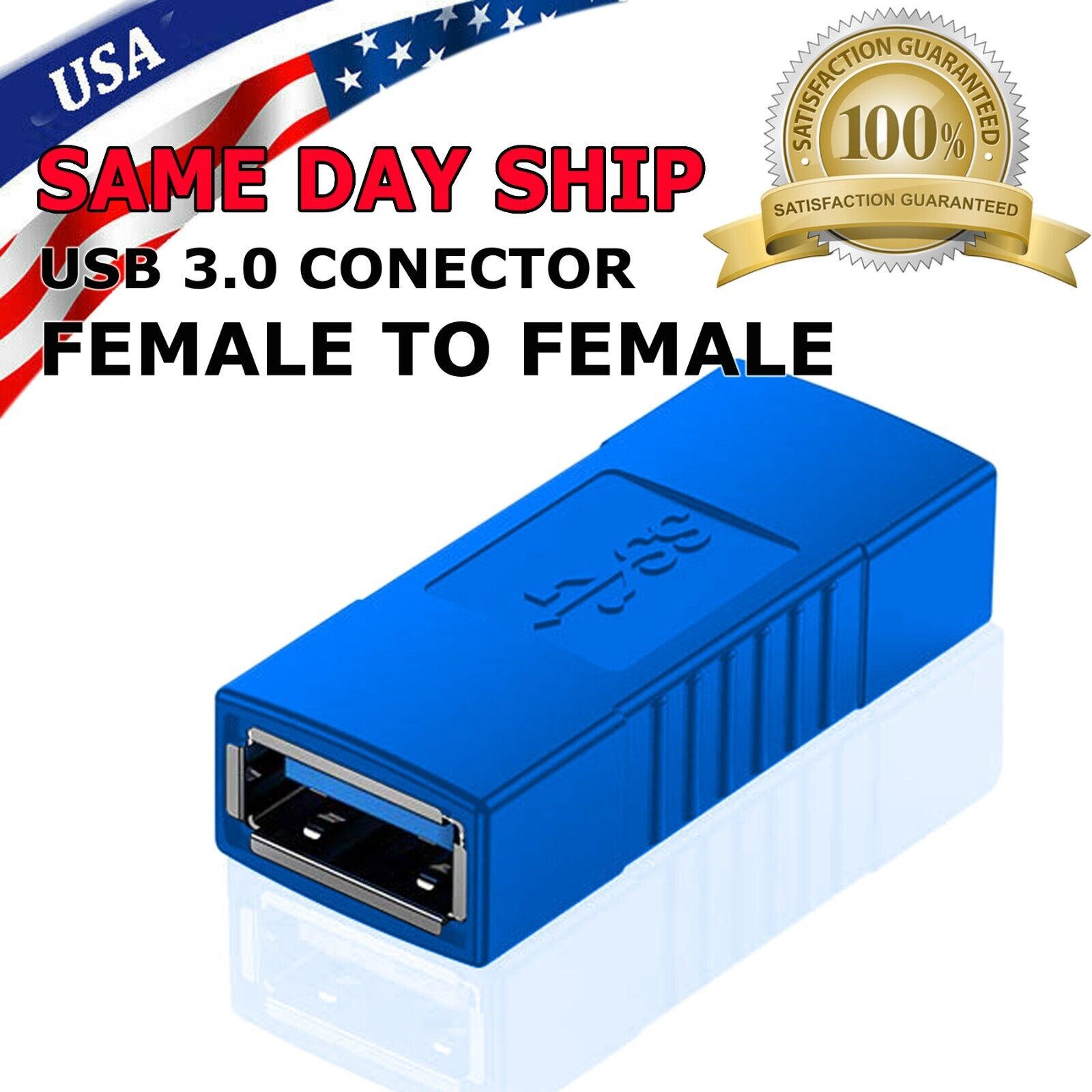 New USB 3.0 Type A Female to Female Adapter Coupler Gender Changer Connector US