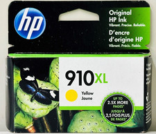New Genuine HP 910XL Yellow In Retail Box Ink Cartridges OfficeJet Pro 8020 8025 picture