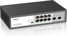 8 Port PoE+ Switch w/ additional 2 Uplink, Max Output 96W, 803.af/at, Fanless picture