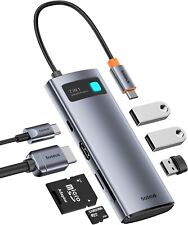 Baseus USB C Hub, 4K@60Hz HDMI USB C Docking Station, 7 in 1 USB Hub with 3 USBs picture
