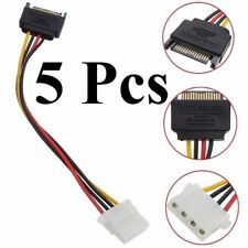 5 x Male Female 4-pin Power Drive Adapter adaptor Cable to Molex IDE SATA 15-pin picture