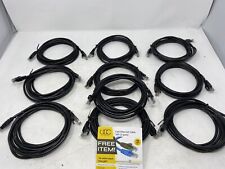 LOT10x 10ft Black Cat6 Cable Ethernet RJ-45 Patch Cord Internet LAN Network Wire picture