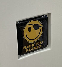 HACKERS Movie HACK THE PLANET Computer Case Badge DOMED Sticker Retro PC 1x1 picture