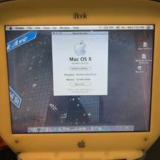 Vintage Apple iBook G3 Clamshell Graphite M6411 - 466MHz, 320MB RAM, 10GB HDD picture