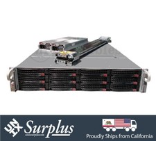 Supermicro Server 2U 12 Bay 4x NVME X11DPU 2x Xeon Gold 32 Cores 64GB DDR4 RAM X picture