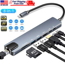 USB C Hub Ethernet Multiport Type C Adapter For MacBook Pro/Air iPad Pro Laptop picture
