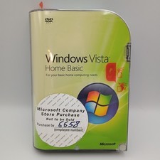 Microsoft Windows Vista Home Basic 32-Bit DVD Full Retail NEW Factory Sealed picture