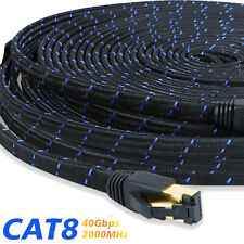 Lot High Speed Cat8 Internet WiFi Cable 40 Gbps 2000Mhz for Router, Gaming, PC picture