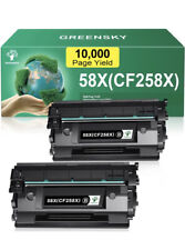 GREENSKY 2 Pack (No Chip) Toner Cartridge Replacement 58X CF258X 58A CF258A  picture