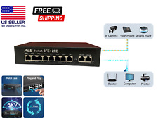 8 Port PoE Switch With 2 Uplink 120W Extend to 250 Meter Unmanaged 803.af/at picture