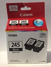 Genuine Canon Black PG-245 Pack Of 2 ink Cartridges New in Box picture