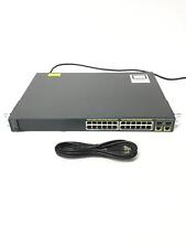 CISCO CATALYST 2960 WS-C2960-24PC-L 24 POE+ Network Switch w/Rack Ears QTY WORKS picture