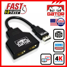 4K HDMI Cable Splitter Adapter 2.0 Converter 1 In 2 Out HDMI Male to 2 HDMI UHD picture