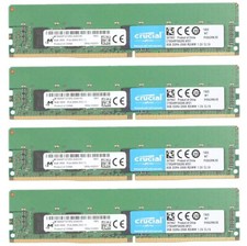 Crucial 32GB 4X8GB 2666MHz DDR4 PC4-21300 ECC Registered Memory Ram CT8G4RFS8266 picture