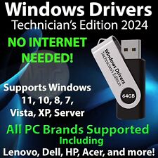 Windows Drivers Technician's Edition 2024 for Win 11, 10, 8, 7 64GB USB Drive picture