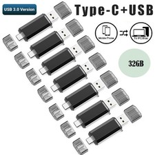 Kootion Lot 1/ 5/10 Pack USB 3.0 32GB Dual Type-C USB Flash Drives Memory Sticks picture