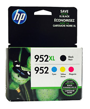 New Genuine HP 952XL 952 Black Color Ink Cartridges No Box EXP 2024 2025 picture