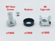 1000 pack- M6 Cage nuts & Screws for server rack shelf cabinet, High Quality picture