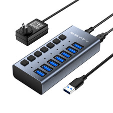 Acasis 5Gbps USB 3.0 Hub 7 Port On/Off Switch with AC Power Adapter for Laptop picture