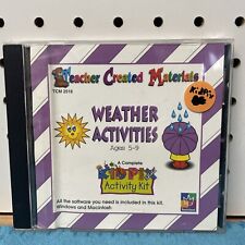 WEATHER ACTIVITIES PC CD-ROM BY BRODERBUND, KID PIX ACTIVITY KIT,TEACHER CREATED picture