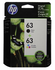 HP #63 Combo Ink Cartridges 63 Black & Color NEW GENUINE picture