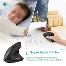 Anker Wireless 2.4G Ergonomic Vertical Optical Mouse - Black (AK-98ANWVM-UBA) picture