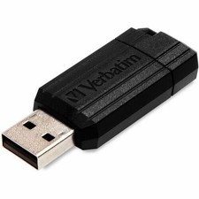 Verbatim 64GB Pinstripe USB Flash Drive - Black 49065 picture