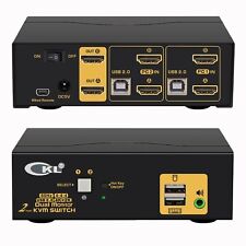 CKL 2 Port KVM Switch Dual Monitor HDMI 4K 60Hz for 2 Computers picture