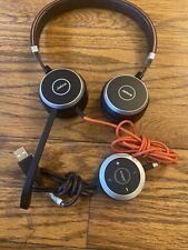 Jabra Evolve 40 Wired USB Headset ENC010 w/Volume Control & Case Tested Working picture