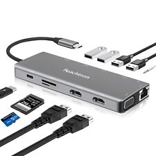 12 in 1 USB C Hub with 64GB SD Card, 4K HDMI Laptop Docking Station, USB Dongle picture
