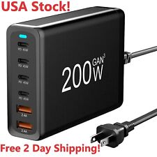 200W USB C Charger, 6-Port Universal Usb-c, Christmas Sale Free 2 Day shipping picture