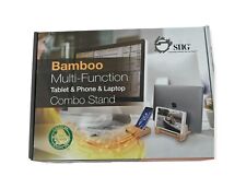 Brand New SIIG Phone & Laptop Combo Stand Bamboo Multi-function Tablet &  picture