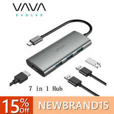VAVA 7 in 1 USB-C Hub Type C To USB 3.0 4K HDMI Adapter For Macbook Pro/Air picture