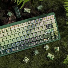 Green Frog Keycap Set, PBT Custom Keycaps,131 Cute Keycaps for Mechanical Key... picture