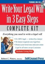 Write Your Legal Will in 3 Easy Steps by Robert C. Waters, Attorney CD picture