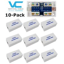 10 Pack Bundle CAT5E Inline Junction Box White Type 110 & Krone Punch Down picture