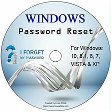 Password Reset Disk For Windows 10, 8, 7, Vista, XP - Fast USA Shipment picture