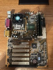 Vintage Tested Working ABIT-VL6 Motherboard With Pentium 3 1ghz Cpu/384mb Ram picture