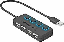 Sabrent 4-Port USB 2.0 Hub with Individual LED lit Power Switches (HB-UMLS) picture