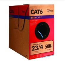 Woods 56918945 Category 6 Blue Cable 23AWG, CMR, 4 Pairs, 500 Feet picture