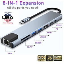 8-in-1 USB-C Hub Adapter Type-C Hub HDMI For MacBook Pro/Air iPad Pro Laptop picture