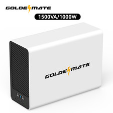 Goldenmate 1500VA 1000W Pure Sine Wave UPS Backup Power Supply LiFePO4 Battery picture