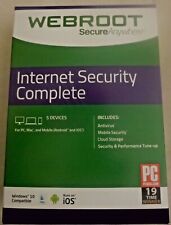 Webroot Internet Security Complete 2024 | 3 YRS | 5 DEVICES | ONLINE KEY (no CD) picture