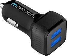 Maxboost Car Charger, DualSmartUSB Port 4.8A/24W [Black] Compatible smartphone picture