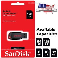 Sandisk 16GB 32GB 64GB 128GB Cruzer Blade Flash Drive Memory Stick USB Lot Pack picture