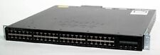 Cisco WS-C3650-48FS-S V05 48-Port Gigabit Switch w/ PoE+ 4x1G uplinks picture