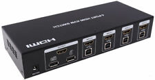 4x1 4-Port 4K HDMI + USB 2.0 KVM Switch Switcher Keyboard Video Mouse Hot Keys picture