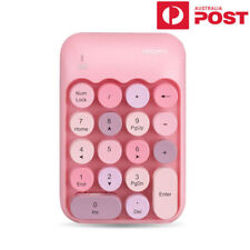 Portable Wireless Numeric Keypad 18 Keys Retro Round Keycap Digital Number Pad picture