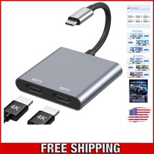 Versatile USB C Dual HDMI Adapter - Effortless 4K Display Setup for All Devices picture